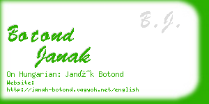 botond janak business card